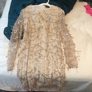 Sequin fringe dress